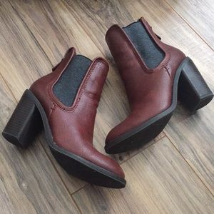 Burgundy Leather Boots